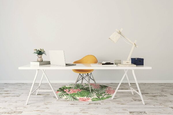 Bürostuhlunterlage Blumen Hawaii.