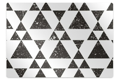 Stuhlmatte Schwarze weiße Dreiecke