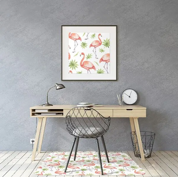 Stuhlmatte für Hartböden Flamingos