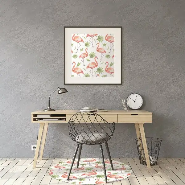 Stuhlmatte für Hartböden Flamingos
