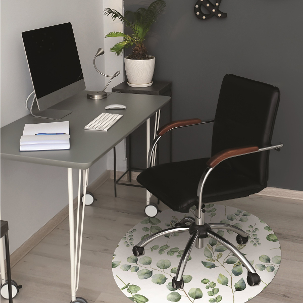 bodenschutzmatte bürostuhl Eukalyptus floral.