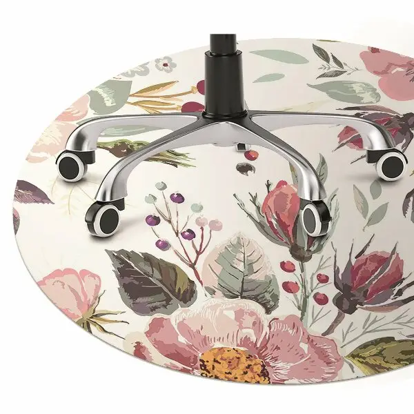 Stuhlmatte für Hartböden Weinleseblumenblumen