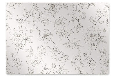 bodenschutzmatte bürostuhl Skizzierte Blumen