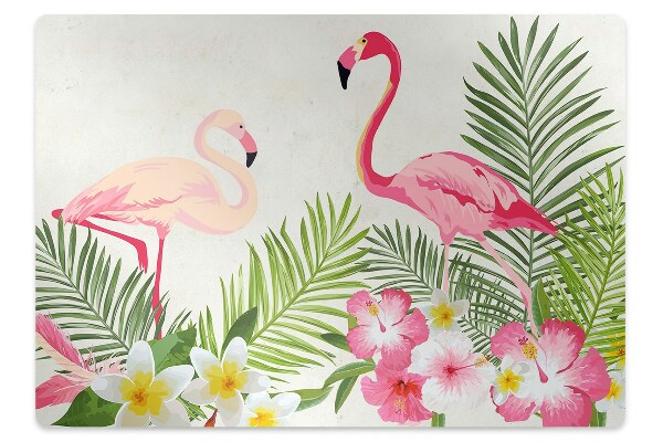 bodenschutzmatte bürostuhl Zwei Flamingos
