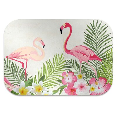 bodenschutzmatte bürostuhl Zwei Flamingos