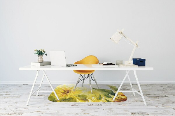 Stuhlmatte für Hartböden Sonnenblumen