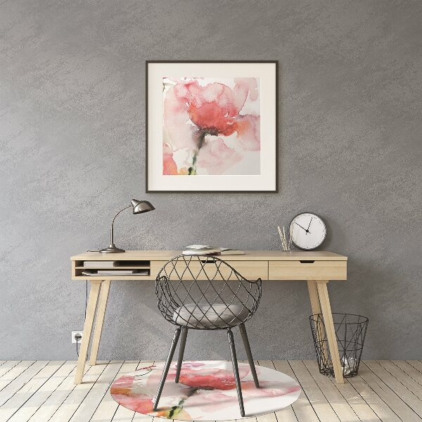 Stuhlmatte Aquarellblumen
