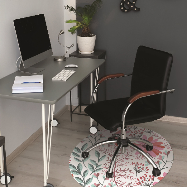 bodenschutzmatte bürostuhl Blumenmuster