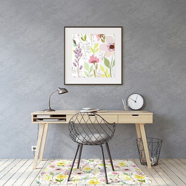 Stuhlunterlage Farbenfrohe Blumen