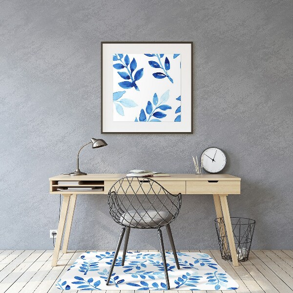 bodenschutzmatte schreibtischstuhl Blaues Aquarell