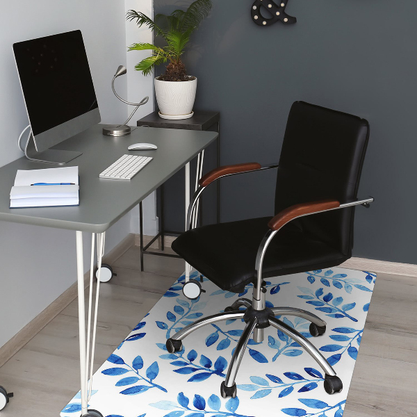 bodenschutzmatte schreibtischstuhl Blaues Aquarell