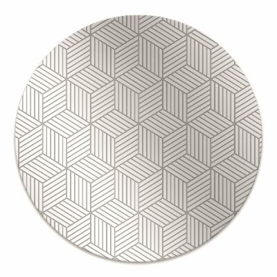 Stuhlunterlage 3D-Würfel-Muster.