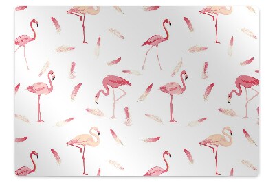 Bürostuhlunterlage Flamingo Herde.