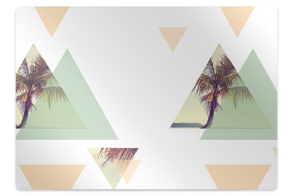 bodenschutzmatte schreibtischstuhl Palmen in Dreiecke