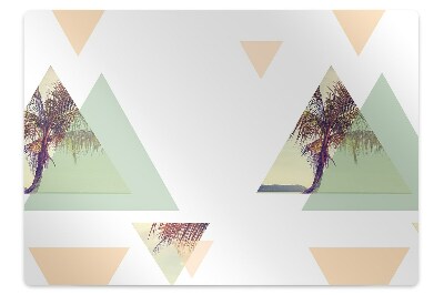 bodenschutzmatte schreibtischstuhl Palmen in Dreiecke