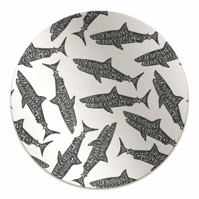 Bodenschutzmatte Shark Typografie