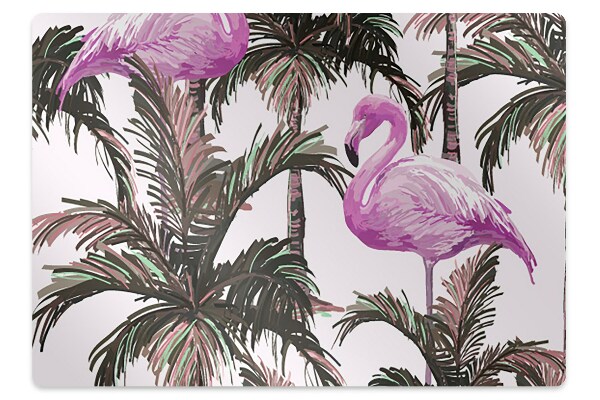 bodenschutzmatte schreibtischstuhl Flamingos in Palm.