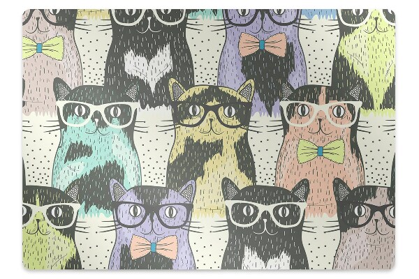 Stuhlmatte für Hartböden Katzen in Gläsern.