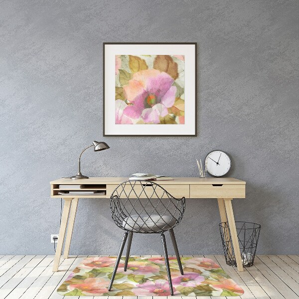 bodenschutzmatte bürostuhl Lackierte Blumen