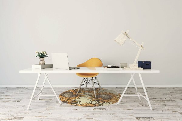 Stuhlmatte Retro Sonnenblumen