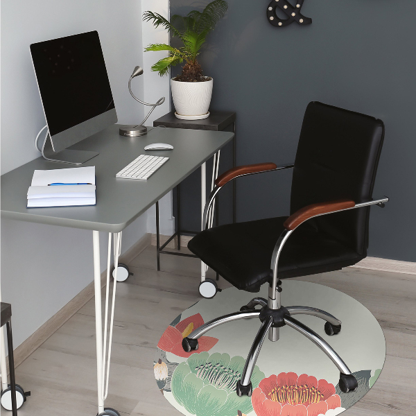 Bürostuhlunterlage Frühlingsblumen