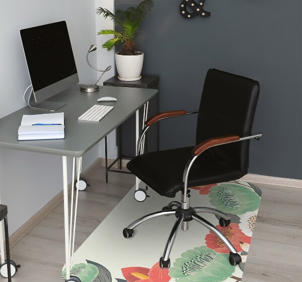 Bürostuhlunterlage Frühlingsblumen