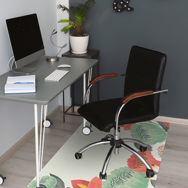 Bürostuhlunterlage Frühlingsblumen