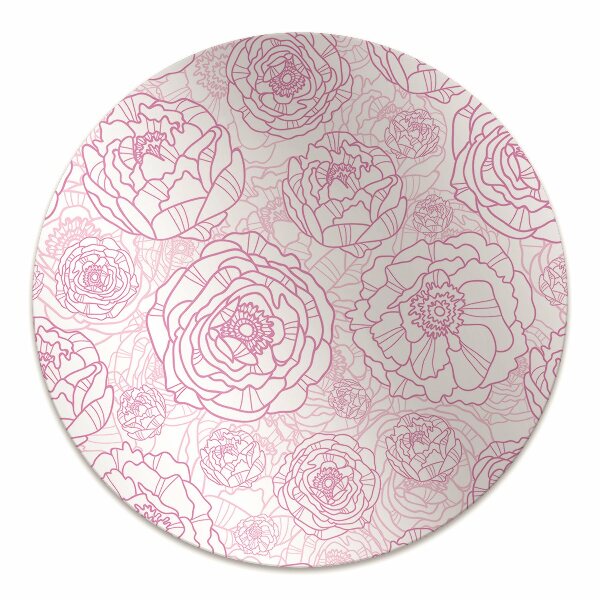 Bürostuhlunterlage Pinke Blumen