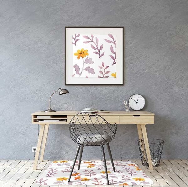Stuhlmatte Lackierte Blumen