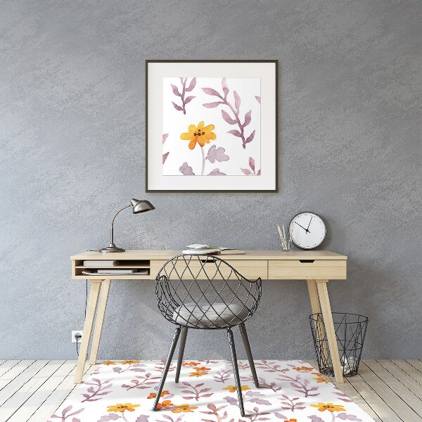 Stuhlmatte Lackierte Blumen