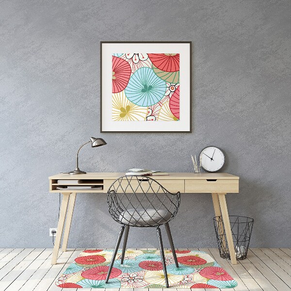 Bürostuhlunterlage Blumenmuster