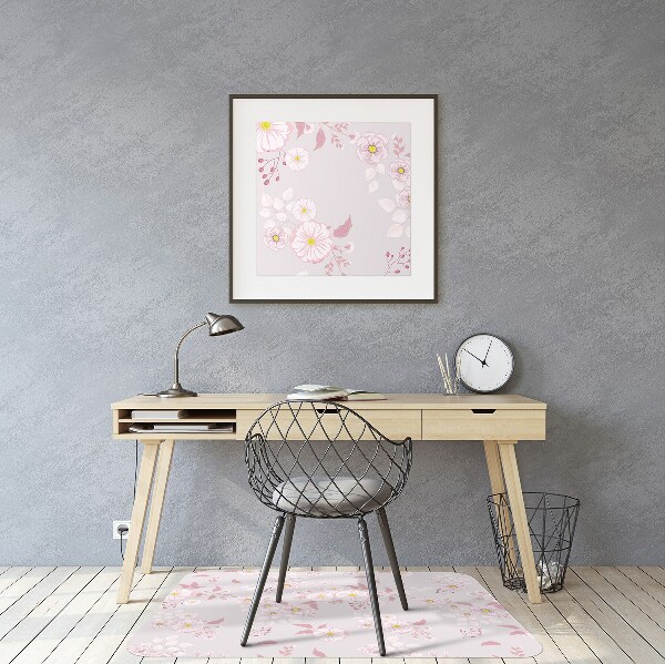 Stuhlunterlage Kleine rosa Blumen