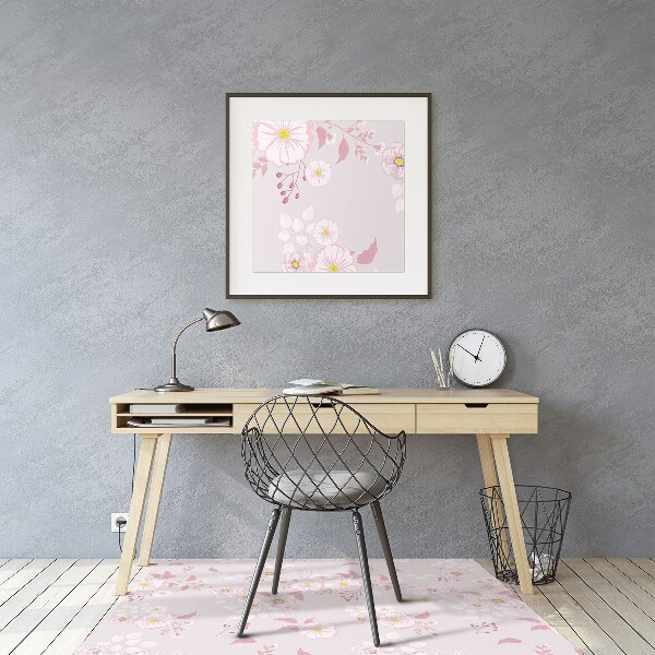 Stuhlunterlage Kleine rosa Blumen