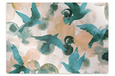 Bodenschutzmatte Vögel gemalt