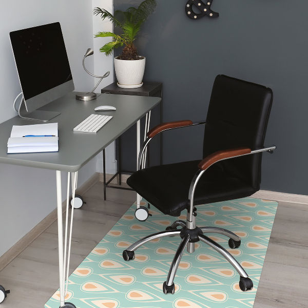 Stuhlmatte Retro-Muster