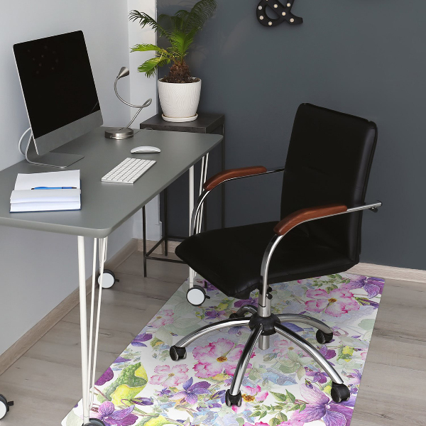 bodenschutzmatte bürostuhl Lilane Blumen