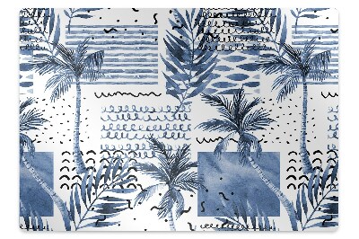 bodenschutzmatte schreibtischstuhl Blaue Palme