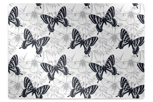 bodenschutzmatte bürostuhl Schmetterlinge zeichnen.