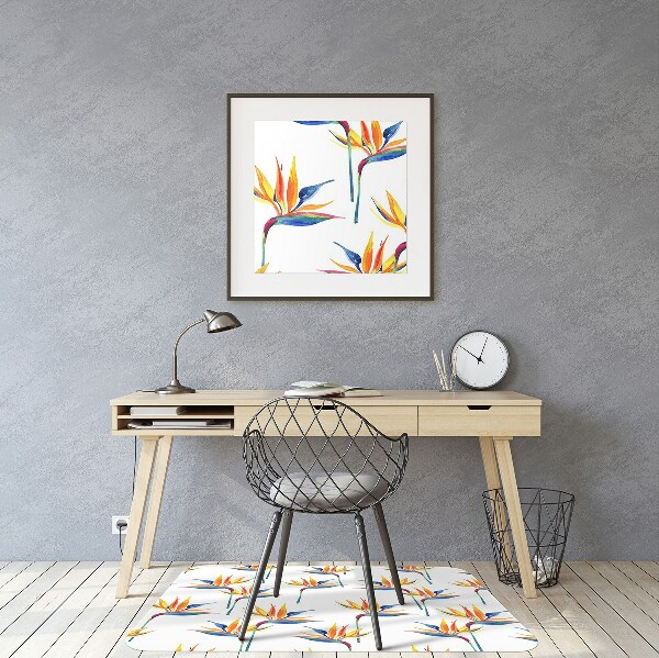 Stuhlmatte Farbenfrohe Blumen