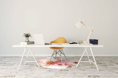 bodenschutzmatte bürostuhl Pastellblumen