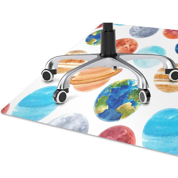 Bürostuhlunterlage Bunte Planeten