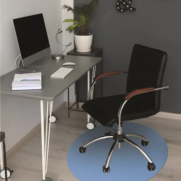 Stuhlmatte für Hartböden Blau