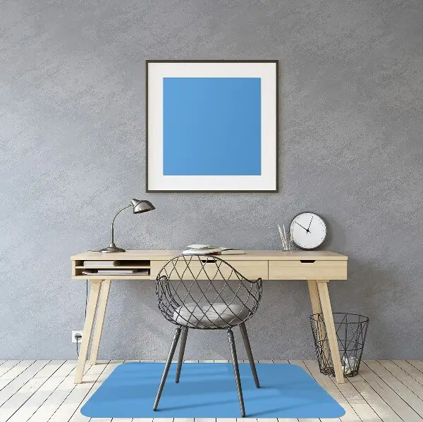 Stuhlmatte für Hartböden Blau