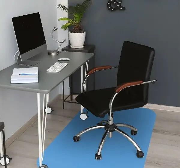 Stuhlmatte für Hartböden Blau