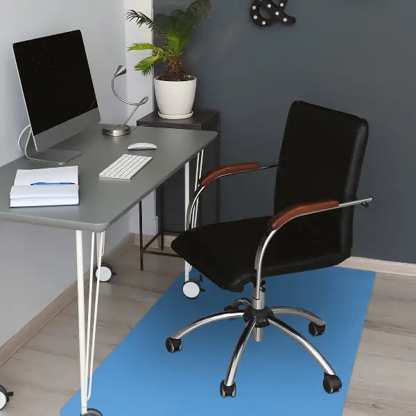 Stuhlmatte für Hartböden Blau