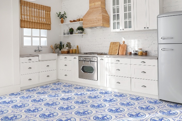 Vinyl fliesen Windmühle im Azulejos-Stil