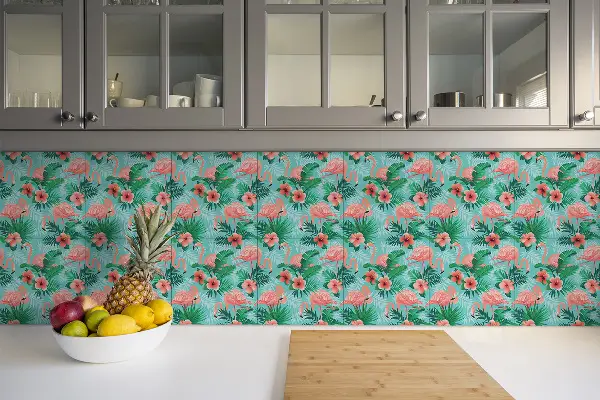 Selbstklebende vinyl fliesen Flamingos