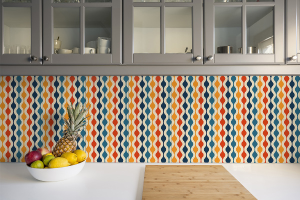 Selbstklebende vinyl fliesen Buntes Retro-Muster