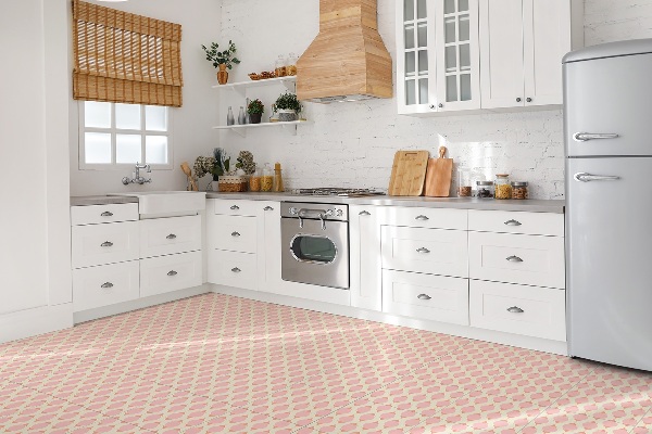Selbstklebende vinyl fliesen Rosa Vintage-Muster