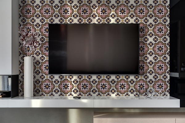 Wandpaneel selbstklebend Arabische Blumen